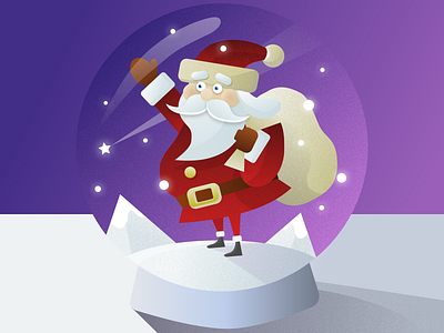 Santa Clause Christmas Ball Illustration