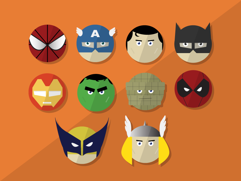 cute heroes by Ozgur Kuvvet on Dribbble