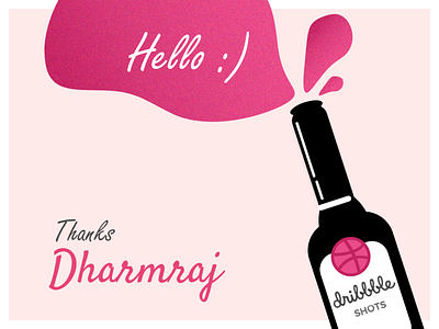 Hello Dribbble :) dribbble debut graphic design illustration art invite design