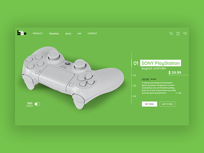 Game Box - Game Controller Shop ecommerce landing page product branding shop page shopping ui ux web deisgn web page