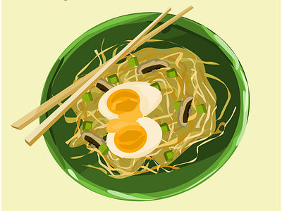 Miso Soup design flat illustration vector