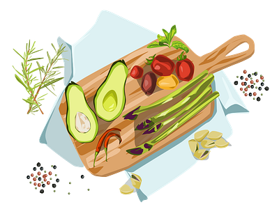 Food plato design flat food fruits icon illustration spices vector vegetables