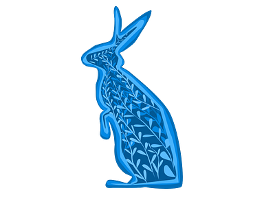 Floral bunny branding design illustration logo vector