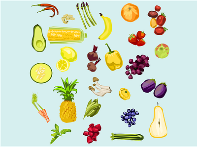 Healthy Food branding design food illustration vector