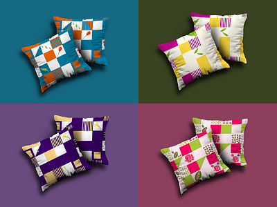 Pillows design illustration nature pattern textile vector
