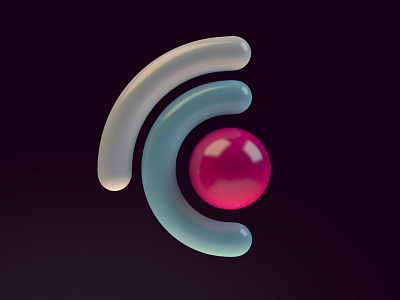 ICO Logo 3d curves logo