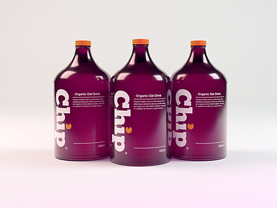 Chip Oat Drink 3d bottle packaging studio