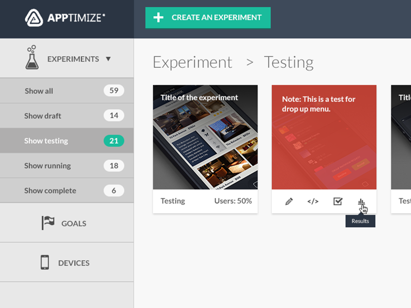 Apptimize UI/UX by Philippe Hong on Dribbble