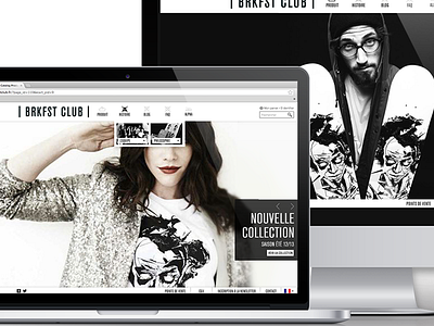 Brkfstclub Website eshop black design interface web webdesign white