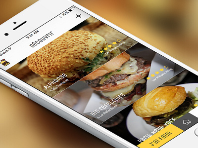 Best Burger App app burger design flat icon interface ios iphone ui ux