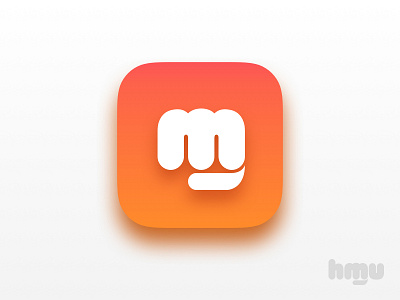 Concept icon for project app flat gradient hit me up icon ios minimal ui ux