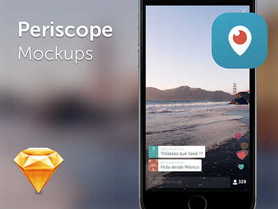 Periscope Mockup 2015 app free ios live mockups periscope sketch twitter