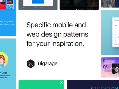 UI Garage - Specific mobile and web design patterns blog design inspiration mobile patterns specific ui ux web