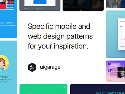 UI Garage - Specific mobile and web design patterns