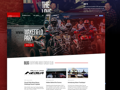 Racing Club Website circuit club design moto racing visual website