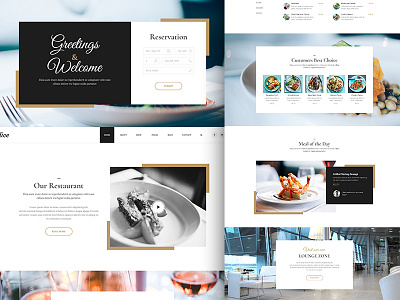 Delice P/1 design development food landing page menu onepage restautant ui webdesign
