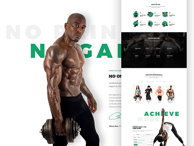 Run P/1 design fitness gym landing one page sport template ui ux webdesign workout