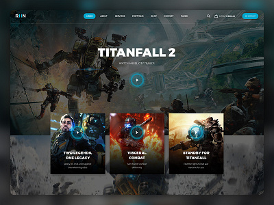 Game Website Template designs, themes, templates and downloadable graphic  elements on Dribbble