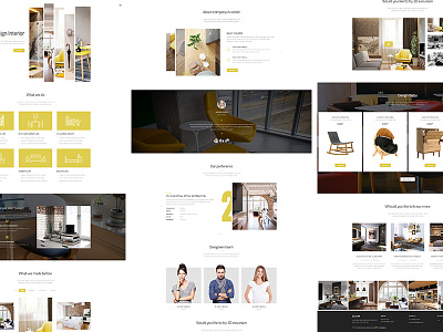 Interior web template design furniture home interior landing one page products shop template web design