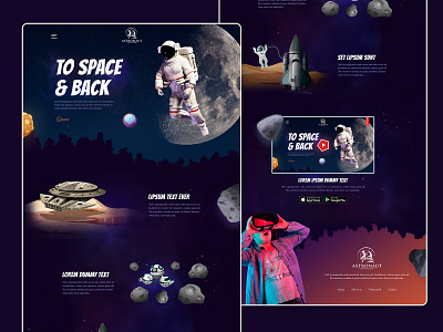 Best Space and Astronomy Website earth galaxy illustration landing page design minimal nasa outerspace planet earth planets sky space stars typogaphy ui ux web design website website design websites