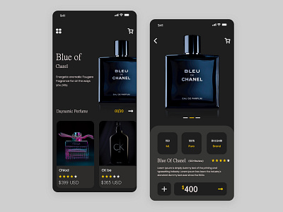 Best Perfume App for iOS & Android android app black cosmetic creative ecommerce ios mobile app mobile app design online shop perfume perfume app perfume shop perfume website product shopping shopping app style ui ui ux