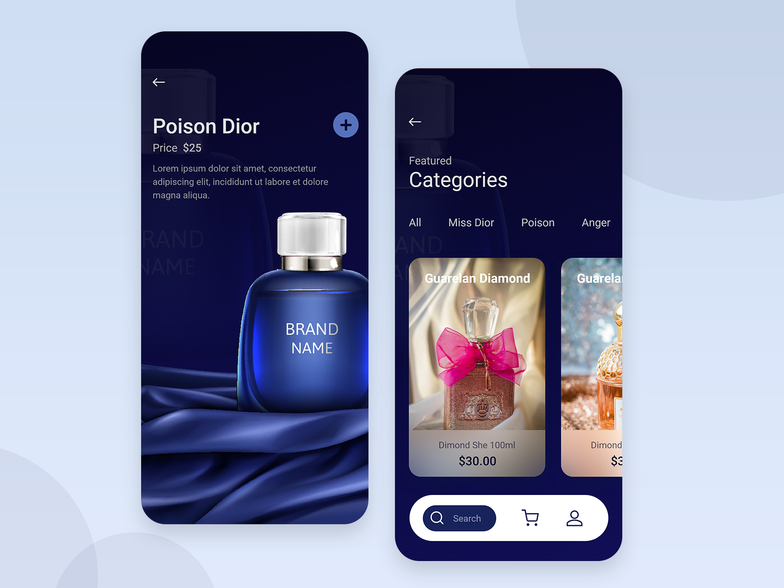 Best Perfume Applications by Excellent Webworld on Dribbble