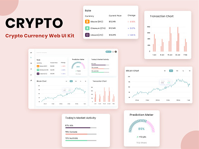 Cyrpto Currency Web UI analytics analytics dashboard bitcoin chart concept creative crypto crypto currency crypto exchange crypto wallet cryptocurrency interface ui ui design uidesign uiux web web ui kit