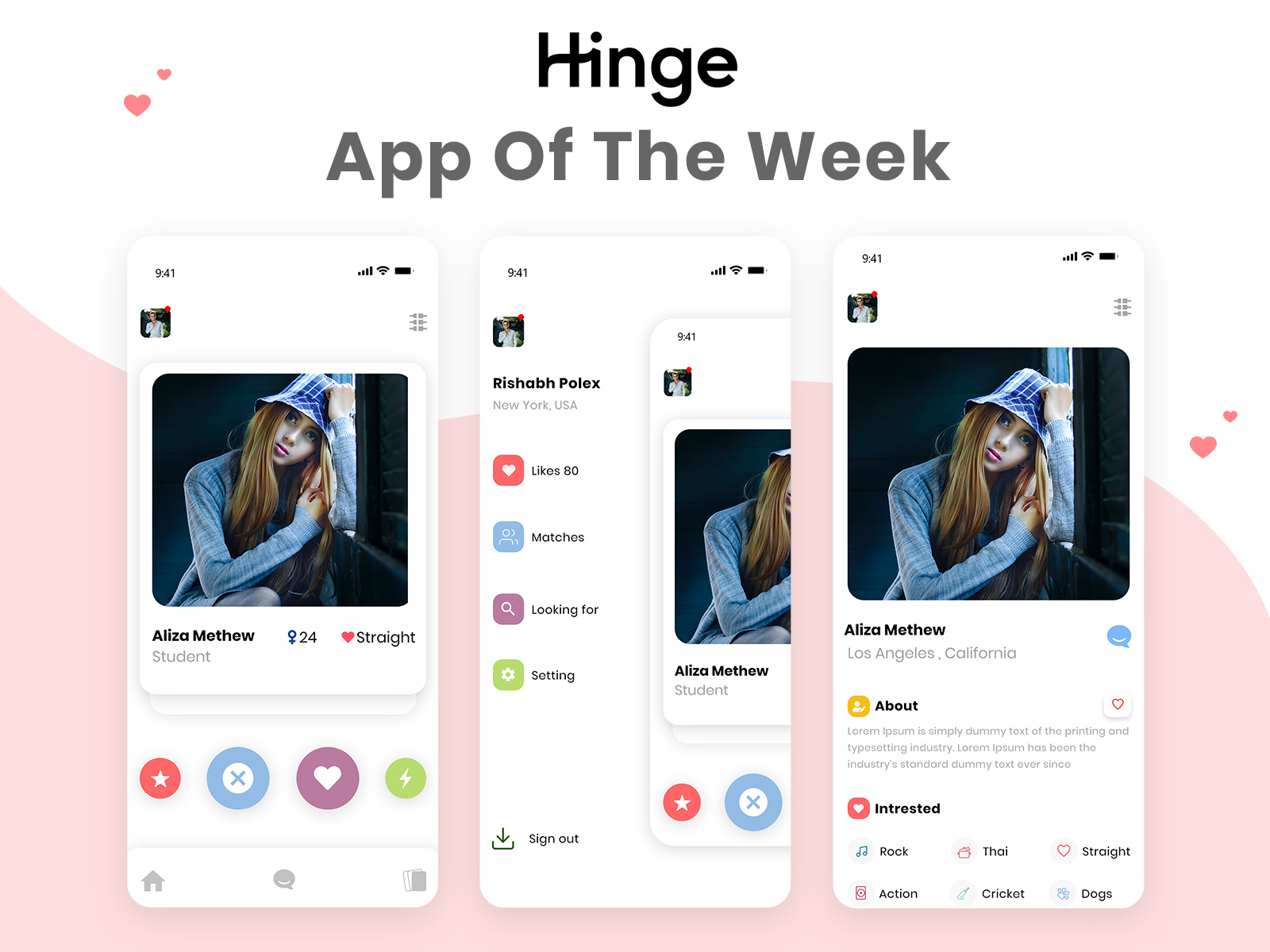 Create Your Dating App like Hinge by Excellent WebWorld on Dribbble