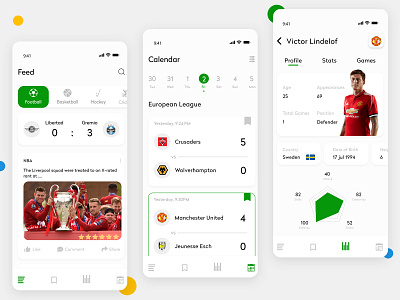 Best Sports App for Android app design app development fitness games interface mobile mobile app mobile app design mobile app ui sports sports app sports branding sports design sports mobile app stats ui ux user experience white theme