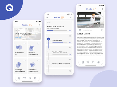 Building a Quizlet like Online Learning Platform concept cources e-learning edtech education language learning learn learning learning app learning management system learning platform mobile mobile apps mobile design mobile ui online platforms student user experience videos