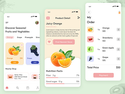 On Demand Fruit and Vegetable App app development app ui delivery app food fruits fruits and vegetables online fruity mobile app mobile app design on demand on demand app online delivery online shop online store uidesign uiux vegetables