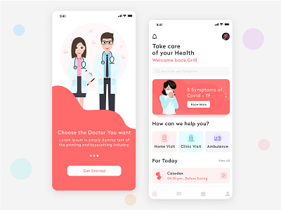 User Profile for a Telemedicine App ambulance app design app ui clinic covid 19 doctor doctor app doctors health health app health care healthcare healthy medicine telehealth telehealth platform uiux user profile