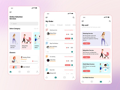 Top Cleaning Service Booking App UI Design