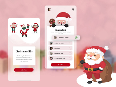 Creative Christmas App UI Design app design christmas christmas card christmas flyer christmas party christmas tree mobile app ui ui design uidesign xmas xmas card xmas party