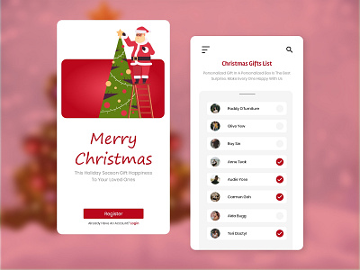 Best 🎄 Christmas App UI Design app design app development christmas christmas card christmas flyer christmas party christmas tree design mobile app uiux ux design