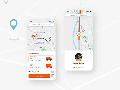 Most Creative Truck Booking App UI app design transport app transportation transportation design transports truck truck app trucking ui design uidesign uiux