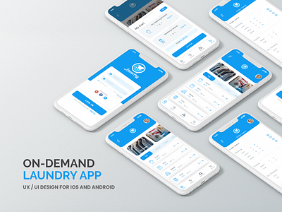 On Demand Laundry App UI Design app design clean ui clothing laundry laundry app laundry service ui design uiux washing