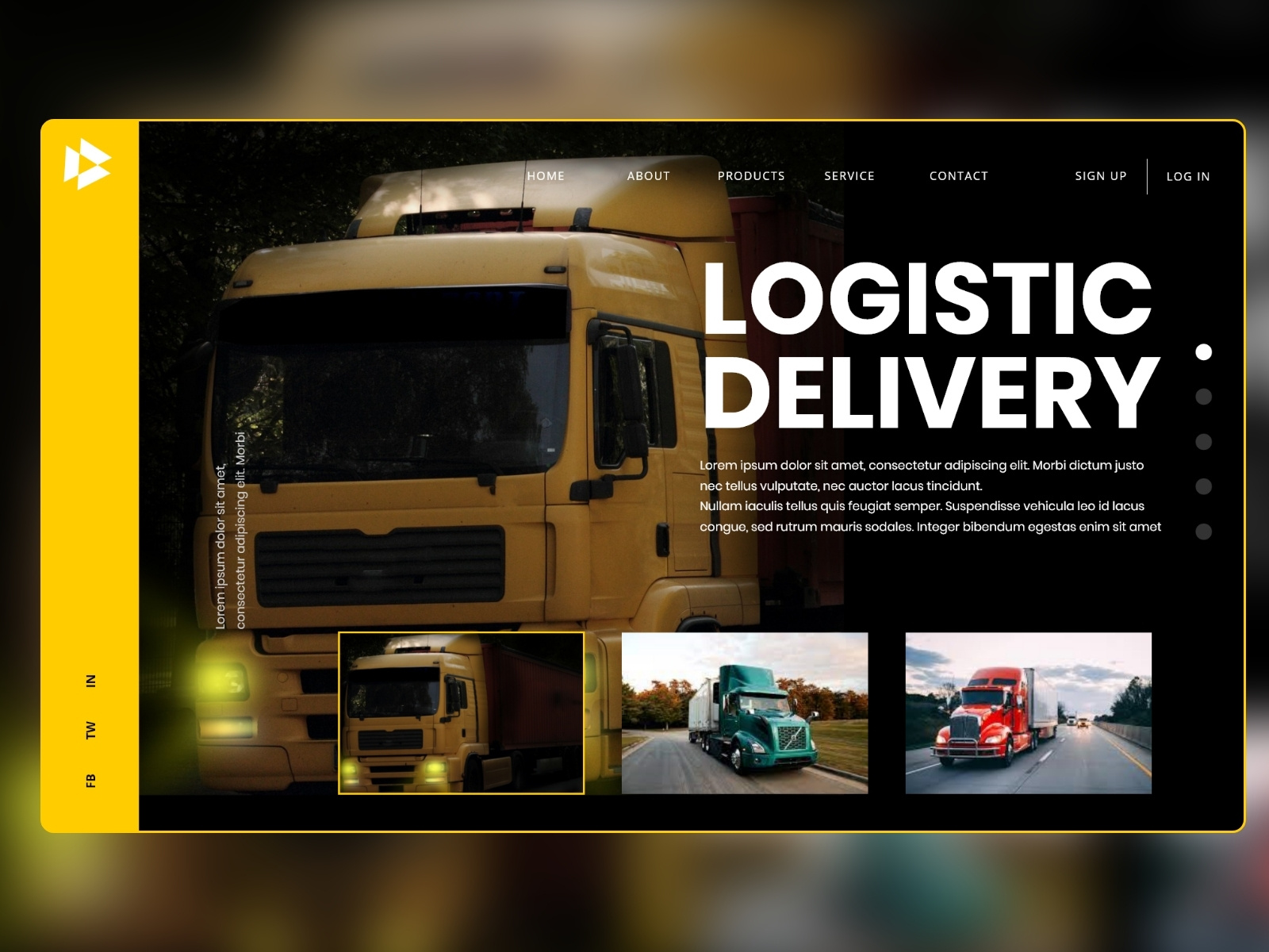 Latest Logistics Delivery site UI Design by Excellent world on
