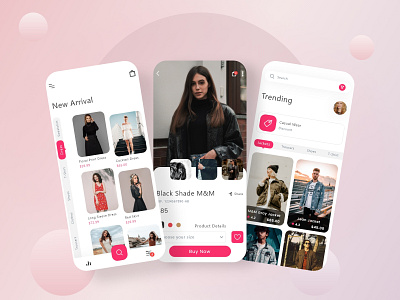 Trending Ecommerce Mobile App UI Design app design app development clothing app design design ecommerce app design mobile app mobile app design shopping app ui design ui design uiux