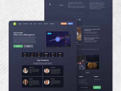 Latest Cryptocurrency UI Design crypto crypto website design cryptocurrency cryptocurrency website design ico ico website initial coin offering ui ui design uiux website design