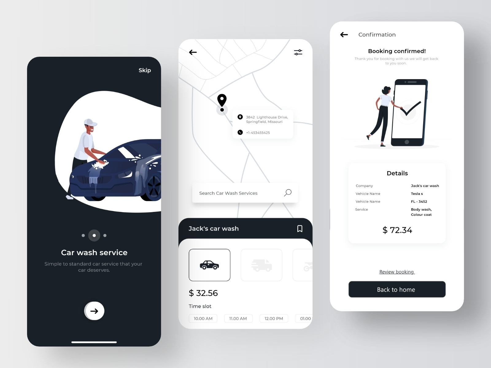 Trending Car Wash App UI Design by Excellent world on Dribbble