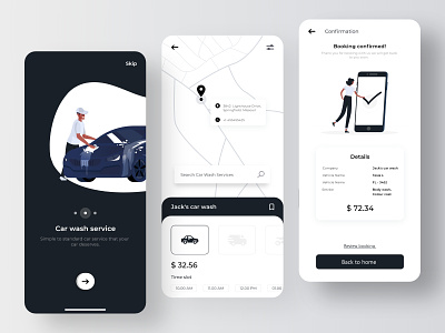 Trending Car Wash App UI Design app design booking car service car wash car wash app car wash booking cleaning app delivery pickup design mobile app mobile app design mobile ui on demand on demand service service app uiux washing app