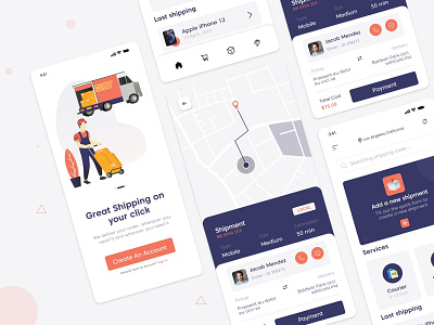 Latest Shipping App UI Design