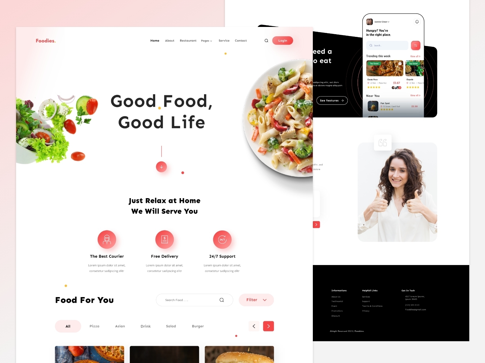 Food Delivery Web Landing Page Design by Excellent Webworld on Dribbble