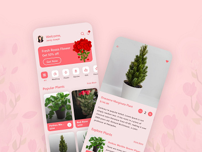 🌱 Plant Store App UI Design ecommerce app flower app green green store marketplace mobile mobile app mobile app design plant app plant store plant store ui plants store ui design ui uiux