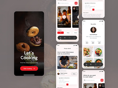 Best Food Recipe App UI Design app design clean app clean ui cook app cooking cooking app design food app mobile app mobile app design recipe recipe app recipes app restaurant app ui