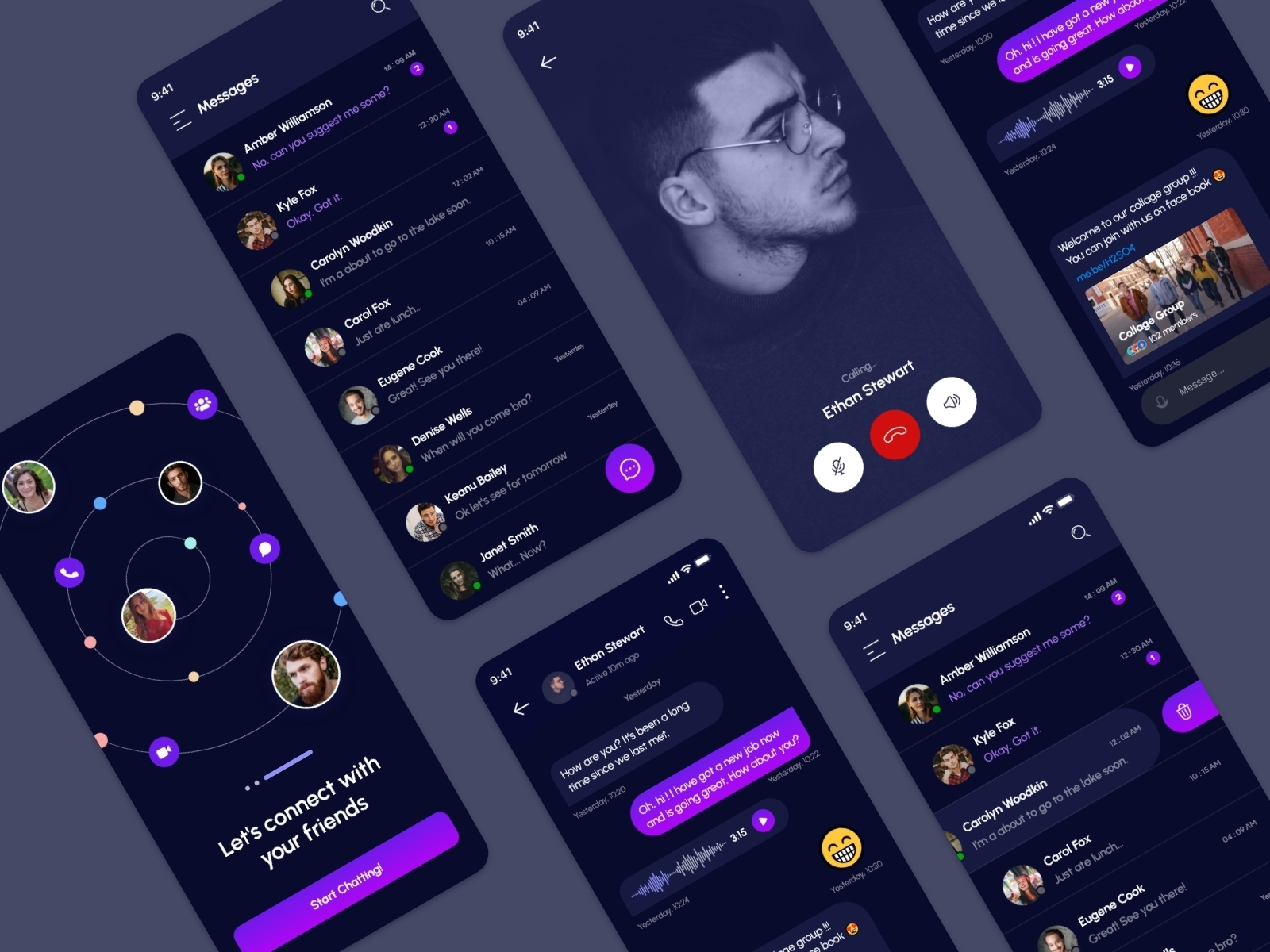 Live Chatting App UI Design by Excellent Webworld on Dribbble