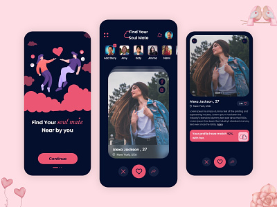 Best UI/UX Design for Dating App 💑 app design chatting dating dating app design datingapp finder hinge innovation matching messenger app minimalist mobile app design tinder ui ui design uiux