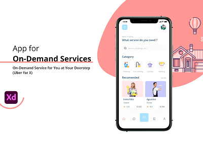 On-Demand Service App UI Design app design app development clean design flow handy man minimal mobile app on demand service app trend 2022 ui uiux ux wireframe