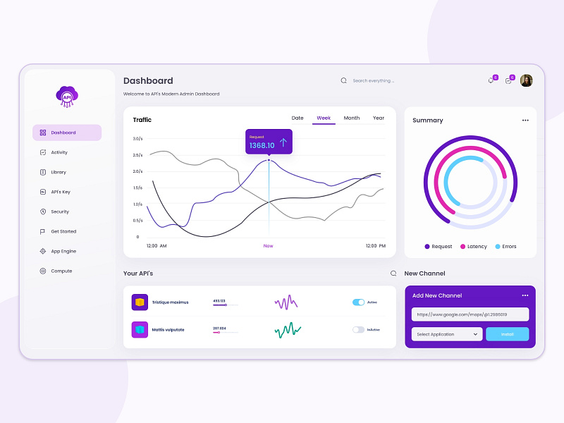 API Management Dashboard Design by Excellent Webworld on Dribbble